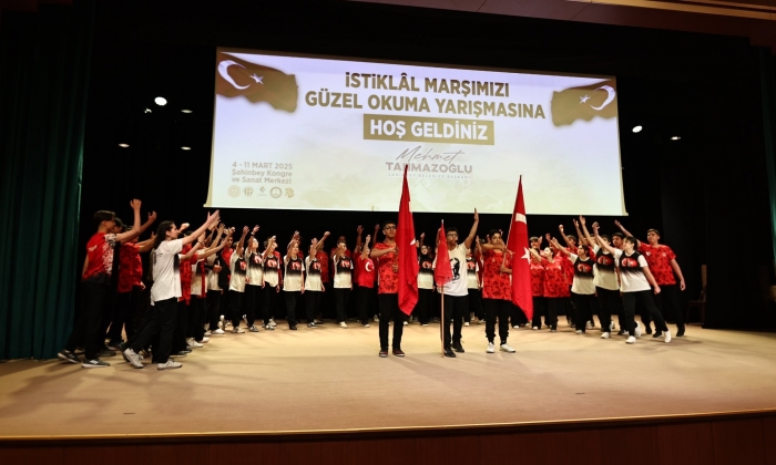    Şahinbeyli Öğrenciler İstiklal Marşını En Güzel Okumak İçin Yarıştı
