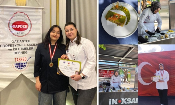 GAÜN’lü  Öğrenciler Yemek Yarışmasından Altın Madalya İle Döndü