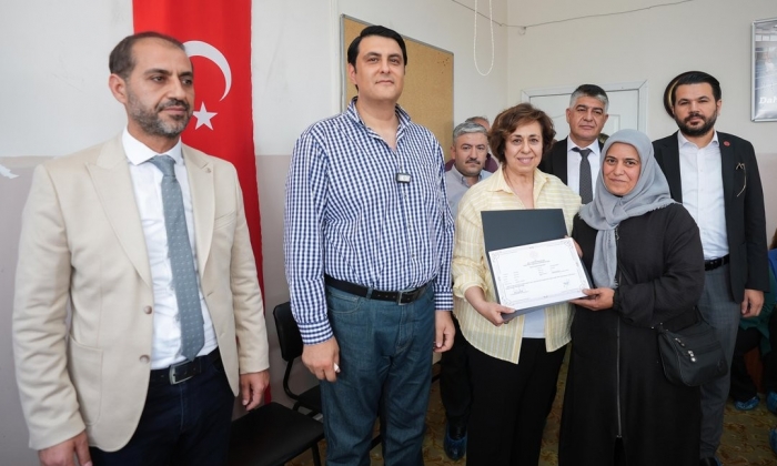 Kursiyerler  sertifikalarını aldı