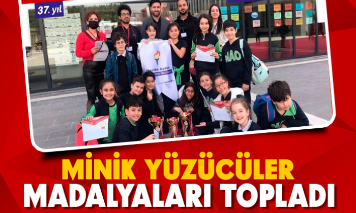 MİNİK YÜZÜCÜLER MADALYALARI TOPLADI