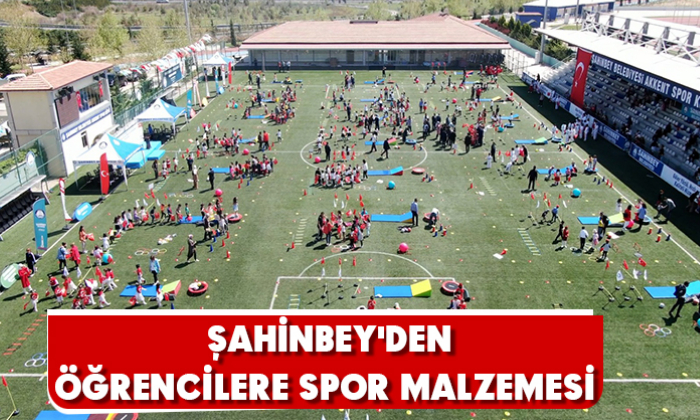 ŞAHİNBEY'DEN ÖĞRENCİLERE SPOR MALZEMESİ