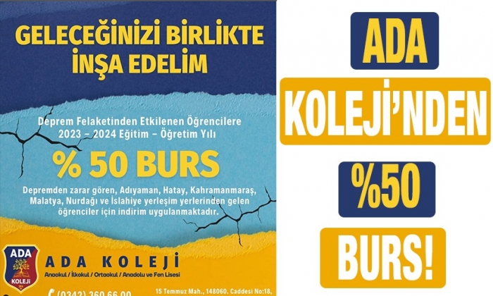    Ada Koleji’nden %50 burs!