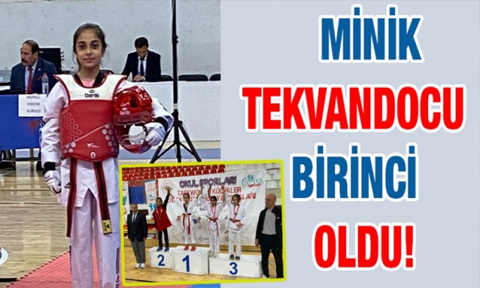       Minik tekvandocu birinci oldu!