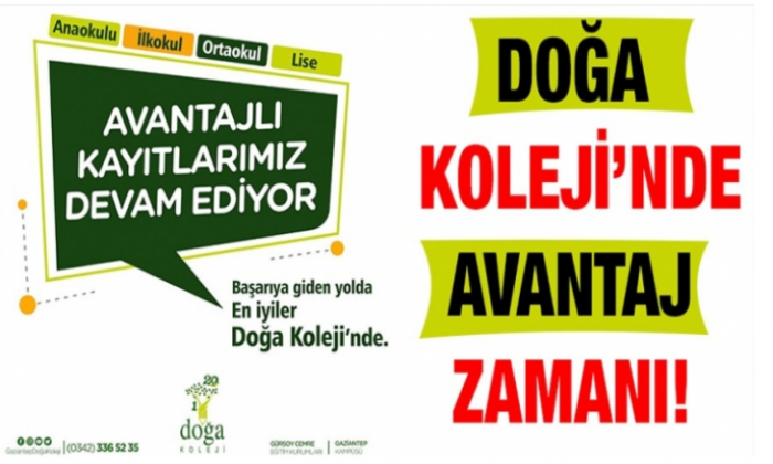 Doğa Koleji’nde Avantaj zamanı!