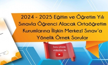 LGS sınavına yönelik yeni örnek sorular yayımlandı