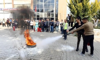GAÜN’de yangın eğitimi ve tatbikatı
