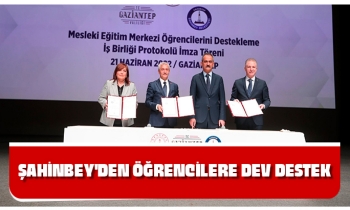 ŞAHİNBEY'DEN MESLEKİ EĞİTİM ÖĞRENCİLERİNE DEV DESTEK