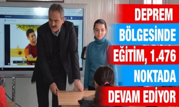 Deprem bölgesinde eğitim, 1.476 noktada devam ediyor