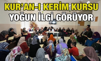 Kur’an-ı Kerim kursu yoğun ilgi görüyor