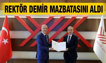Rektör Demir Mazbatasını Aldı