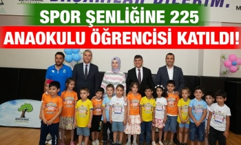 Spor Şenliğine 225 anaokulu öğrencisi katıldı!